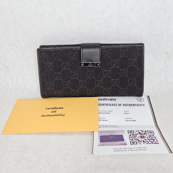Gucci GG Supreme Guccisima Cloth Canvas Long Wallet Bifold 74210-2888 - Picture 1 of 15